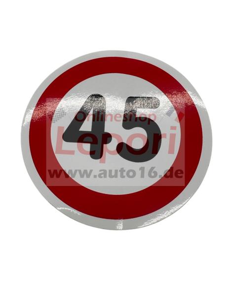 45 km/h-Schild - Aufkleber klein